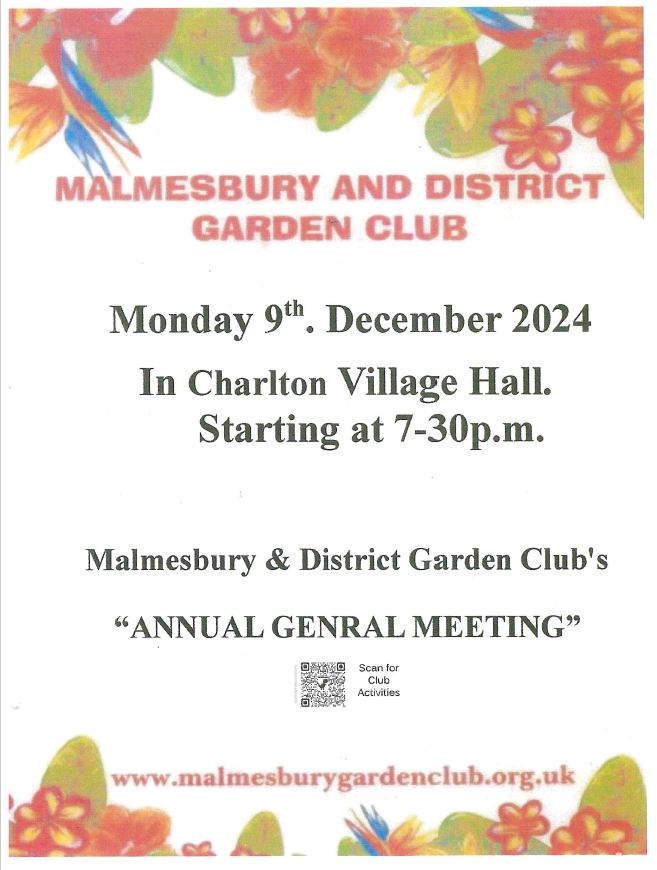 Malmesbury & District Garden Club - Annual General Meeting